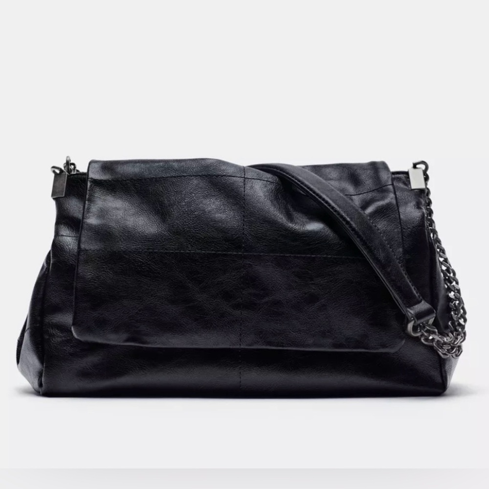 BNWT ZARA ROCK STYLE FLAP SHOULDER BAG